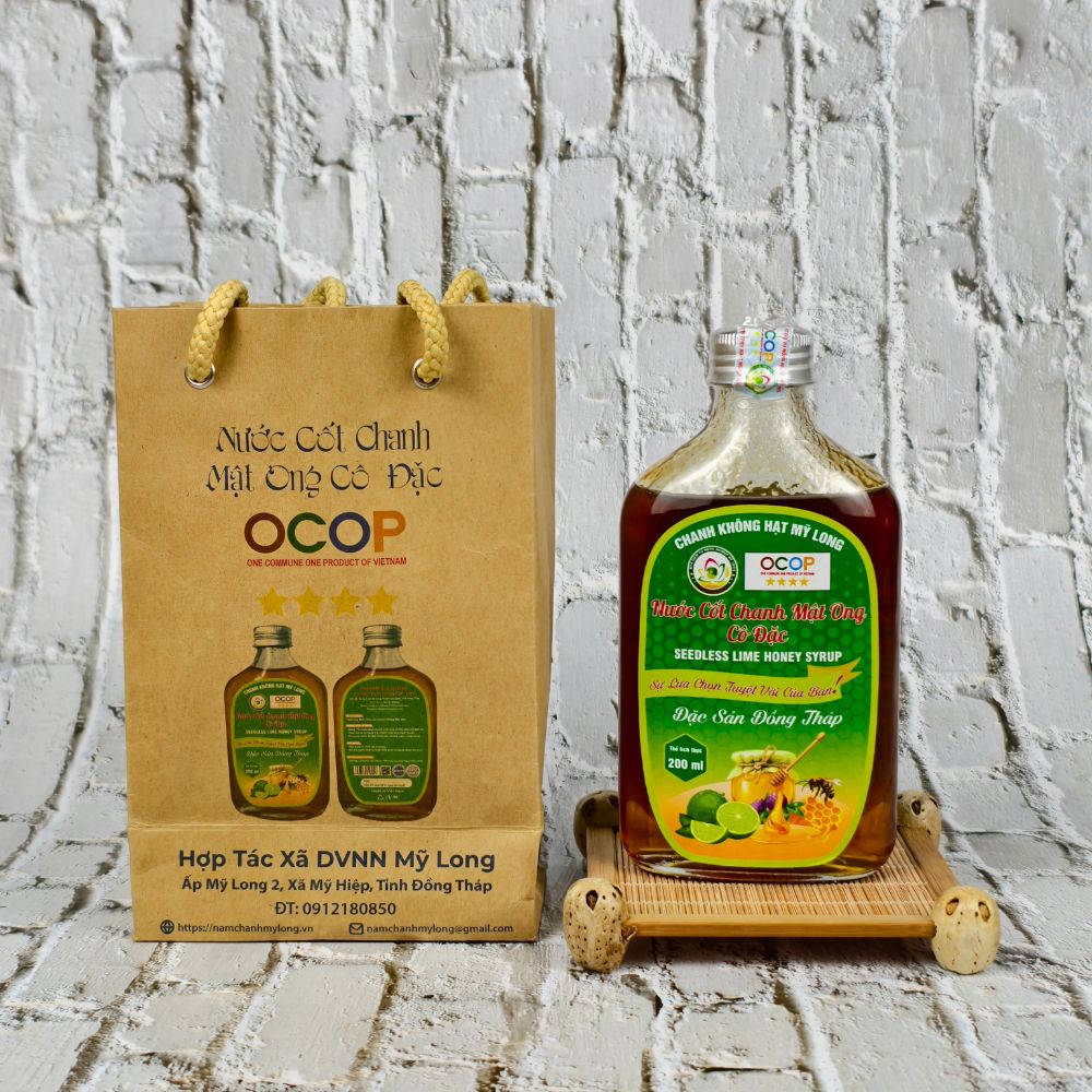 Nước Cốt Chanh Mật Ong Cô Đặc - Chanh Không Hạt Mỹ Long